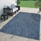 TT Home Teppich Für Outdoor Küchenteppich Balkon Terrasse Unifarbenes Design Modern, Farbe: Blau, Größe:60x100 cm