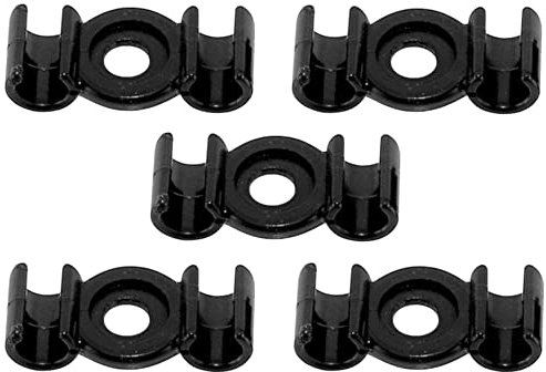 cyclingcolors 5X Guía Funda Cable Doble Funda Bicicleta Guías Cambio Freno Negro Bike MTB Vintage City