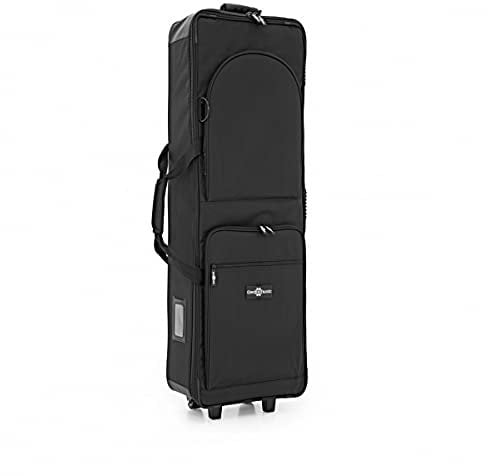 Lightweight Keyboard Case with Wheels 76 Key by Gear4music