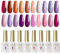 ROSALIND UV Nagellack Gel 20 Farben Weißer Rosa Rot Lila Orange Gel Nagellack Set Gel Nagel Salon Design Kit Soak Off UV LED Nail Gel Polish Nagellack Lacke Für UV Lampe