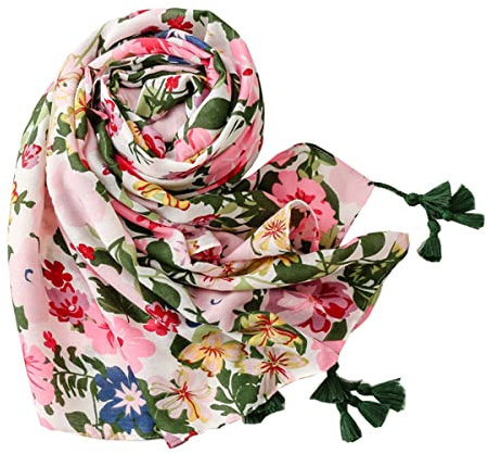 FAIRYGATE Schal Blumen Mode Frauen Blumendruck Schals Feinem und Leichten Damen Lange Tücher Schals 33233