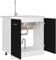 Wakects - Mueble de Cocina Bajo Fregadero con 2 Puertas, de Aglomerado, 80 x 46 x 81,5 cm, Color Negro
