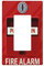 Fire Alarm Printed 1-Gang Rocker Wall Plate Cover,Decorative Single Rocker Decorator Light Switch Cover Electrical Outlet Covers 4.50 X 2.76Inch