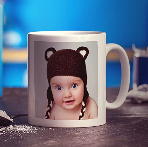 Personalised 2 Photo Mug - 11oz Cup - Add Your Own Photo On Each Side - Customised Printed Gift for Him, Her, Anniversary, Wedding, Birthday