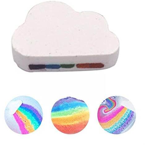FAMoUsGoods 6pcs Blasen Kleiner Badkörper Meersalz Ball Regenbogen Seife Wolkenbad Salz Bubble Bad Bomben Ball for weiblich SPA Badebomben (Smell : Clouds)