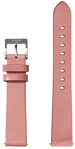 Nixon Pineapple Wechselarmband für Uhren mit 16 mm Abstand aus veganem Ananas-Leder in der Farbe Puderrosa mit Edelstahlschließe und Armbandöse, BA001-687-00