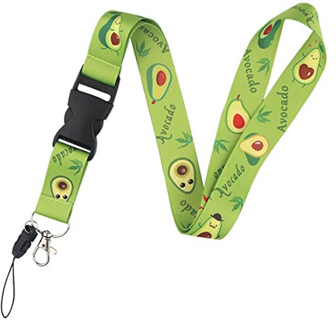 Teegxddy 1PCS Lanyard, Stilvolles, langes Lanyard mit Metallring und Schnalle, ideal für Telefon, Hals, abnehmbarer Hals (Avocado)