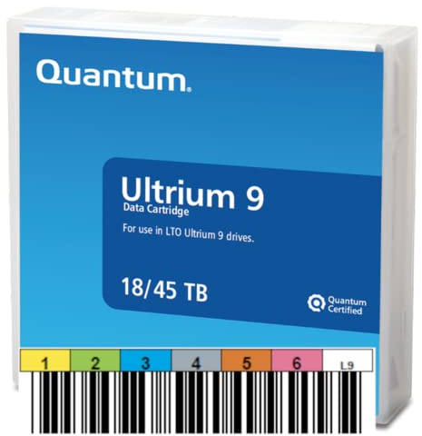 Quantum Tape, LTO, Ultrium-9, MR-L9MQN-BC 18TB/45TB, LTO-9, Custom Labelled