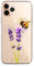 SmartGiftShop British Insects Case Splatter Art CLEAR Phone Cover Case Exclusive Artwork for iPhone 11 Pro Max - Lavender Bee