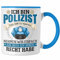 Trendation - Polizist Tasse Geschenk Lustiger Spruch Männer Bester Polizei (Blau)