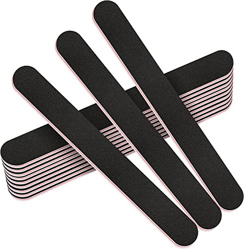 12PCS Professional Nail File Set, Nail Files & Buffers, Double Sided Emery Board (100/180 Grit) - Nail Buffering Files for Home and Salon Use, Professional Nail Files for Acrylic False Nails