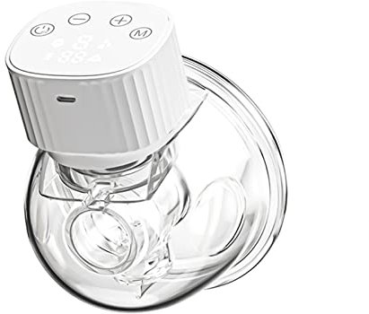 breast pump hands free,Hands Free Wearable Invisible Breast Pump Portable Painless Low Noise Electric Feeding Pump Modes Suction Levels with Large Display Sn for Home Office Travel