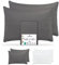 Barbons Kissenbezug 50x70 Anthrazit 2er Set – 165 g/m² Oeko-TEX Zertifiziert Kopfkissenbezug 100% Jersey Baumwolle weiche Kissenbezüge Kissenhülle mit Reißverschluss (50x70-Anthrazit)
