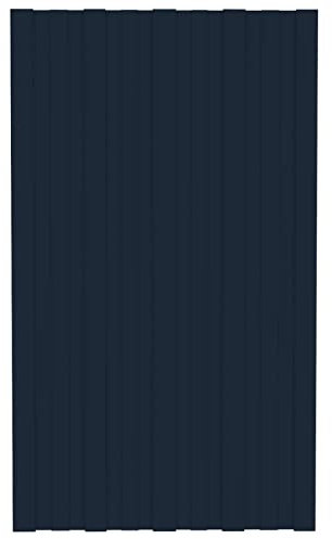 Festnight 36x Trapezblech Dachplatten Profilblech Dachblech Metall verzinkt Profilblech Dachblech Dachpaneele Platten Wellblech Dachplatten Gerätehaus Carport Anthrazit 80 x 45 cm-36STK