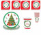 Red Christmas Party Tableware Set Decor,20 Paper Napkins 16 Paper Cups 16 Paper Plates,Disposable Red Paper Dinnerware Christmas Decorations for Him,Her,Adults Party,Kids Xmas Party Favor Tableware