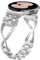 RuiRdot Bracelet métal pour Galaxy Watch 6 Classic 43mm 47mm/ Galaxy Watch 6 40mm 44mm pour femme Bracelet en acier inoxydable avec diamants étincelants (Argent)