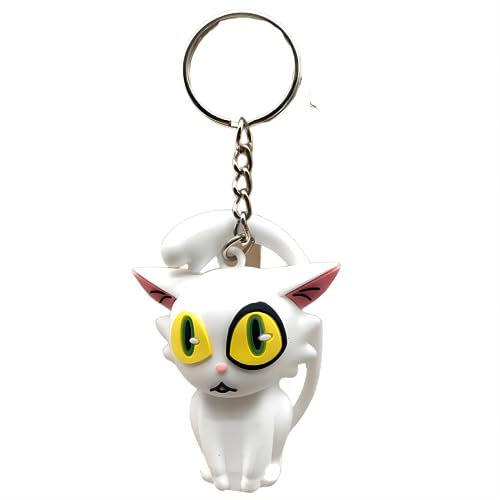 Epitome Suzume no Tojimari Anime Cartoon Schlüsselanhänger Anime Manga Peripherie Schlüsselanhänger Niedliche Katze Anhänger Taschen Dekoration Anhänger, weiß, 5