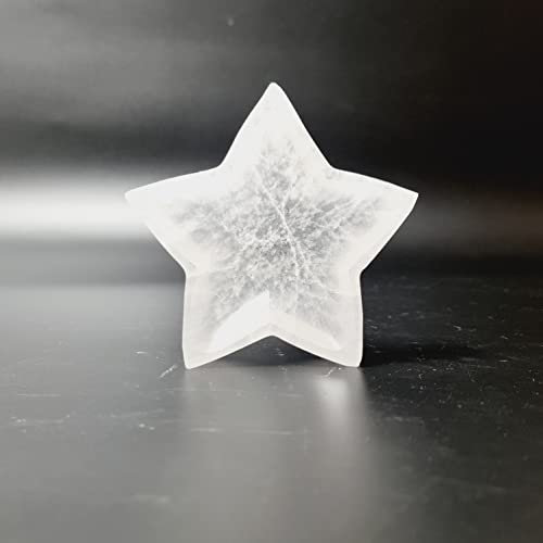 HEIMTEX Cuenco de selenita con forma de estrella, para limpieza de cristales