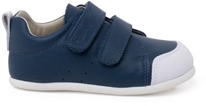 Pisamonas Zapatillas Blanditas Piel Doble Cierre Adherente Talla 21 Color Azul Navy