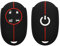 kwmobile Custodia Coprichiave Compatibile con Fiat 500E Chiave auto a 4 pulsanti Cover - Copri Telecomando Chiave Auto - Copri Chiavi Macchina nero/rosso