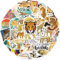 50 Stück Tiere Leoparden Aufkleber Pack Cheetah Sticker Set wasserdichte Vinyl Sticker für Laptop Kinder Autos Motorrad Fahrrad Skateboard Gepäck Koffer Computer Aufkleber Graffiti Decal