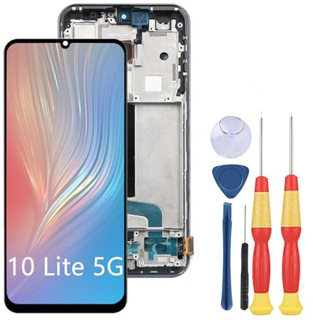 SiuVorZhi Pantalla LCD Compatible con Xiaomi Mi 10 Lite 5G Pantalla LCD Pantalla táctil, Piezas de Repuesto con Herramientas.