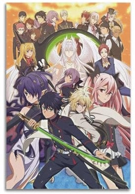 TULAOJI Fantastisches Anime-Poster Seraph of The End, dekorativer Maldruck, Leinwand, Wandkunst, Wohnzimmer, Schlafzimmer, Poster, Gemälde, 20 x 30 cm