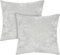 RECYCO Kissenbezug 60x60 Set 2er Kissenhülle Sofakissen Velvet Touch Fleece Kopfkissenbezug Dekokissen Kissenbezüge Couchkissen,Grau