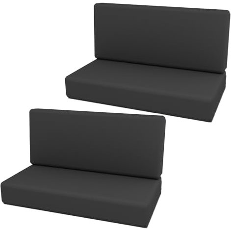 Cozomiz Camper Kissenbezüge (1 Set) Wasserdicht Wohnmobil Esstischkissenbezüge Stretch RV-Sitzbezüge Wohnmobil-Sitzbezüge für Anhänger, Sofa-Sitzkissenbezüge, Sofakissen-Bezüge Grau 2 Satz