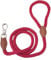 TOPSOSO Dog Lead 1.5m Hemp Rope Material Soft and Comfortable Protective Hand Slip Lead for Dogs Metal Galvanised Power Hooks Dog Leash Cowhide Hand-stitched Interfacing Ideal for Walking Dog(Red)