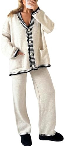 EJIMUQO Tailleur Donna Eleganti con Pantalone A Palazzo Pantaloni Donna A Palazzo Fucsia Pantaloni Donna Cavallo Basso Pantaloni Tuta Donna Elettrico