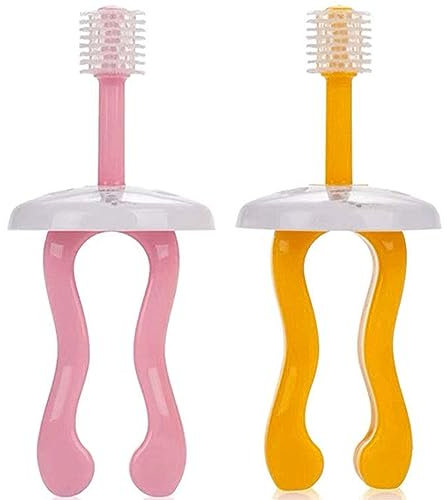 QWPYDXN Mundpflege 360°-Kinderzahnbürste aus weichem Silikon, Handzahnbürste mit einzigartigem Design, Kleinkindzahnbürste, geeignet für Kinder im Alter von 1–3 Jahren Geschenk