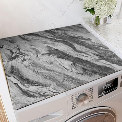 Tappetino Antiscivolo per Lavatrice e Asciugatrice 50x50cm,Super Assorbente Tappetino Protezione Superiore per Lavatrice a Tamburo Coperchio Universale per Frigorifero Cucina Lavanderia (Multicolore9)
