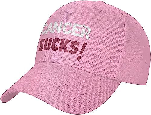 fifbird Cancer Sucks Unisex Erwachsene Baseballmütze Dad Hat Trucker Cap, rose, Einheitsgröße
