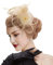 DRESHOW Fascinator Hüte für Damen Pillbox Hut mit Schleier Stirnband und Einer Gegabelten Clip Tea Party Kopfbedeckung