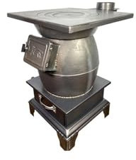 Potbelly Stove Wood Burning Indoor, Wood Burning Stove, Heating Using Multiple Fuels with Drawer for Collecting Ash for Home Tent Heating Cooking