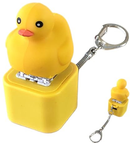 Genérico Duckies Quacking Fidget Toy, Keyboard De 2 Paquetes Clicker Duck Fidget Keychain, Duckies Quacking Keyboard Fidget Toys Sensorial, Juguetes De Descompresión Del Botón, Para Niños Y Adultos