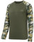 BASSDASH LSF 50 Angel-T-Shirt für Herren, Camouflage, langärmelig, schnell trocknende Sweatshirts, Olivgrün/Tactical Camo, Mittel