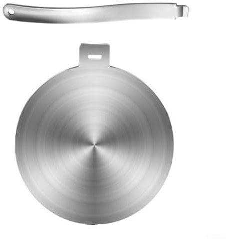 Piastra per diffusore di calore in acciaio inox, adattatore per piastra a induzione in acciaio inox, per piani cottura a induzione e cottura uniforme (20 cm)