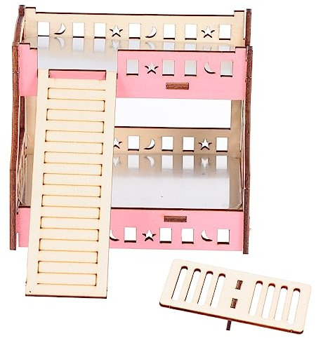 BESPORTBLE Hamster Bed Hut with Climbing Ladder and Seesaw Durable Small Animal Cooling House for Healthy Growth Fun Playtime