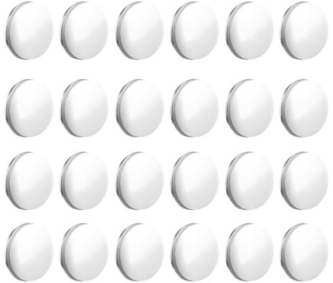 yeeplant Pesos de cortina de ducha magnética adhesiva, 1.6 pulgadas, paquete de 24, acabado suave, sin herramientas para cortinas, manteles y más