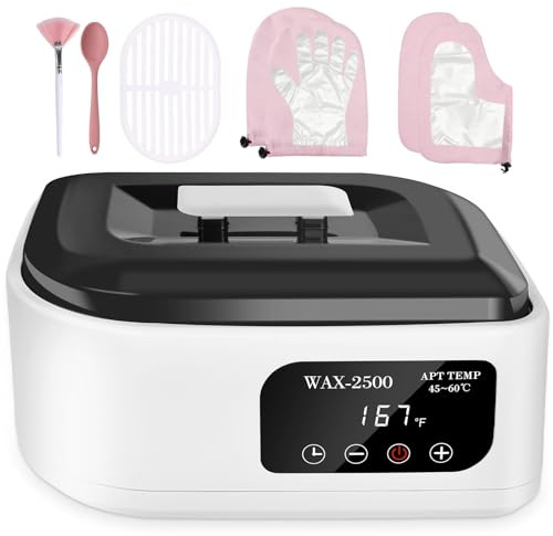 Yofuly Paraffin Wax Machine for Hand and Feet, 3500ml Home Paraffin Wax Bath with Auto-Timer for Arthritis, Professional Nail Salon Paraffin Wax Warmer Nourishing and Moisturizing Kit, White
