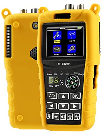 Satelliten Messgerät, Satellitensucher DVB-T2/DVB S2/DVB C Sat-Finder-Messgerät for Satelliten-TV-Empfänger DVB-T2-Tuner HD Digital Satfinder