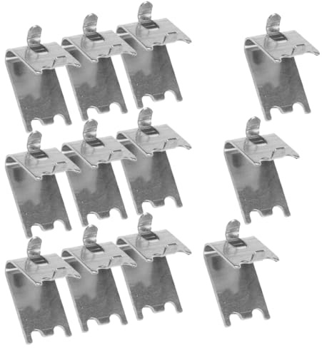 VALICLUD Lot de 12 Crochets de Fixation pour Étagère de Congélateur et Frigo, Clips Métalliques Robustes pour Organisation Frigo et Compartiment Congélateur
