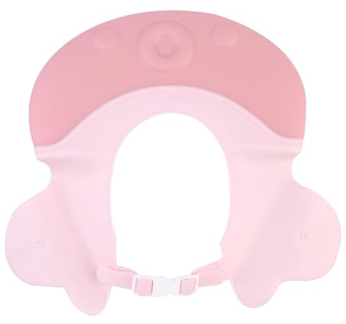 Baby Shampoo Cap Infant Shower Hat Adjustable PE Pink Kids | Hairwashing Disability Aids, Protects Eyes from Shampoo and Water, Sunshade and Haircut Use