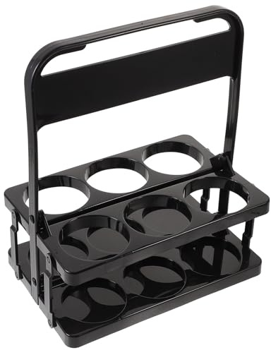 Toddmomy Organisateur de Bouteilles de Sport Pliable Poignée Solide en PP Noir pour Rangement de 6 Bouteilles, pour Matchs de Rugby et Autres Sports