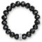 Thomas Sabo Femmes-Bracelet Charm Club Argent Sterling 925 Nylon Obsidienne noir Longeur 15.5 cm X0035-023-11-M