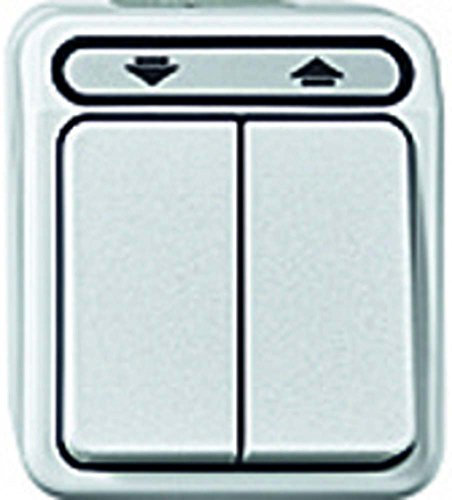 Schneider Electric Merten Rolladentaster, 1-fach, Aufputz, IP44, Aquastar, polarweiss, Artikelnummer MEG3755-8019