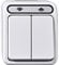Schneider Electric Merten Rolladentaster, 1-fach, Aufputz, IP44, Aquastar, polarweiss, Artikelnummer MEG3755-8019