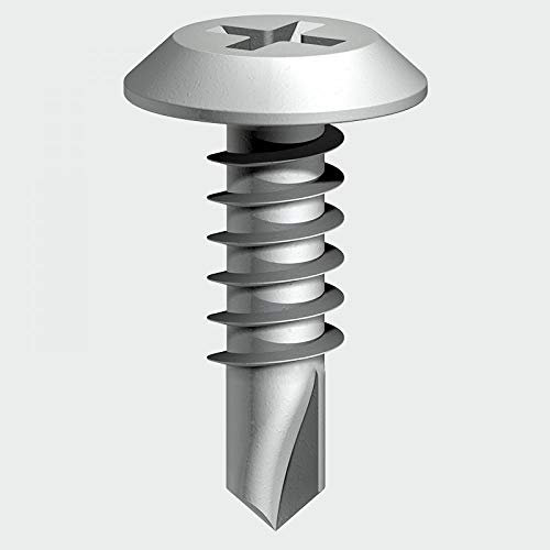 TIMco LPP16 PH2 Philips Low Pan Head Self-Drilling Screw 4.8 x 16 - Silver Ruspert (Box of 500)